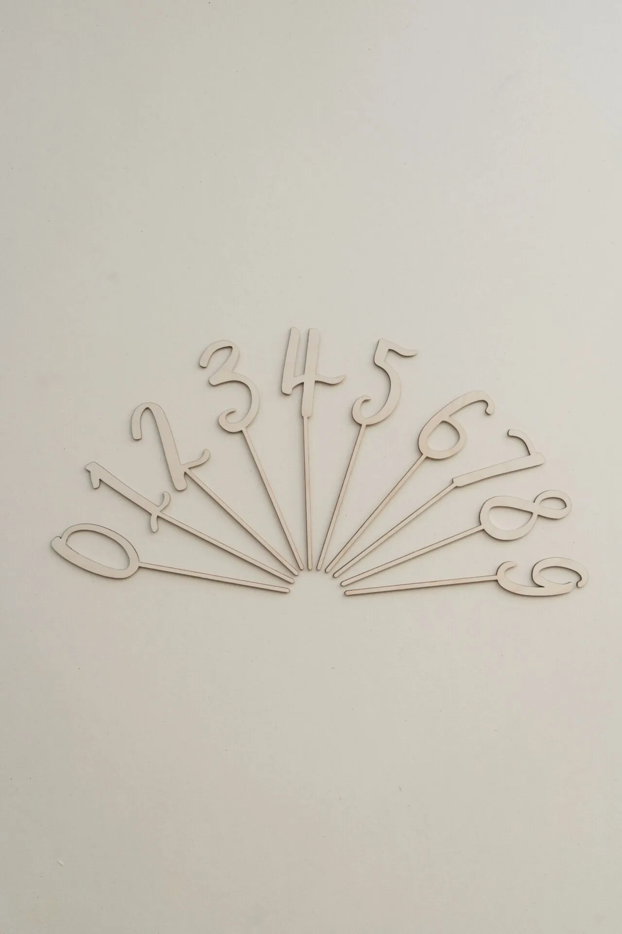 Cake Topper Zahlenset Holz