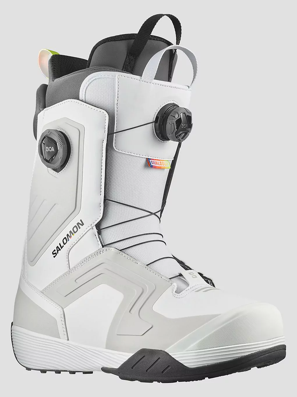 Salomon Dialogue Dual Boa Team 2024 Snowboard-Boots whitegrey pinstripeblack