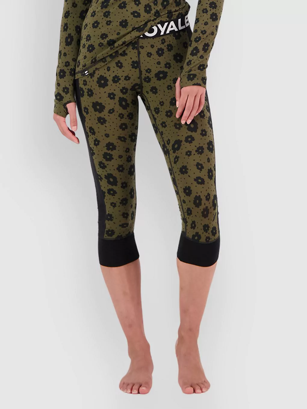 Mons Royale Merino Cascade Flex 3/4 Legging Funktionshose aoraki lily