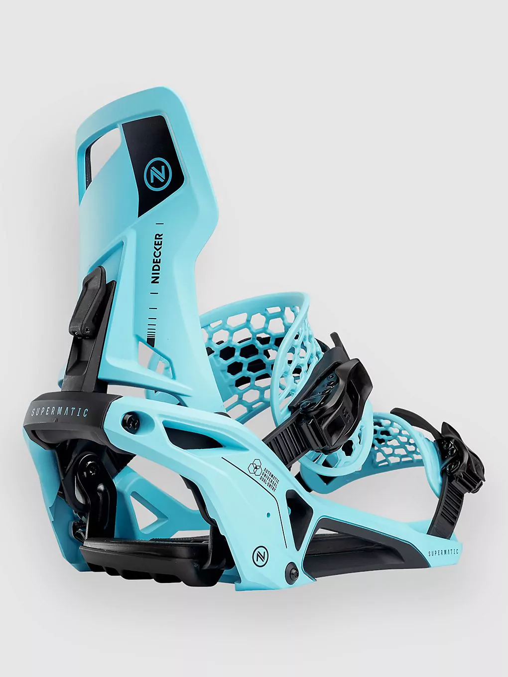 Nidecker Supermatic 2025 Snowboard-Bindung escape cyan